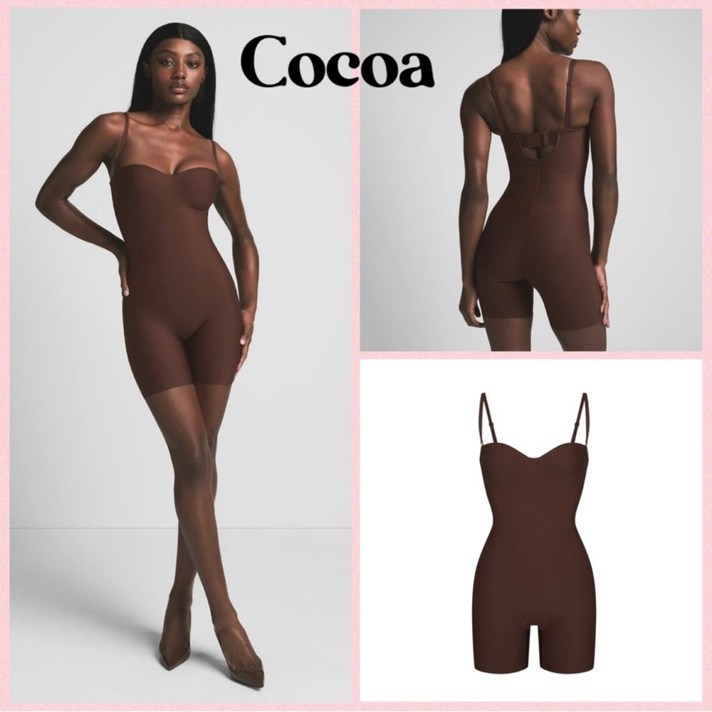 Skims CORE SCULPT UNDERWIRE MID THIGH BODYSUIT Cocoa XL COCOA (#B1)